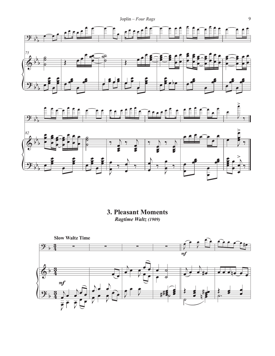 Four Rags for Euphonium and Piano Euphonium scores gallery preview page 4