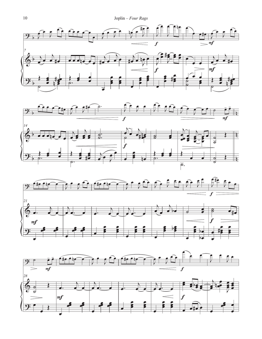 Four Rags for Euphonium and Piano Euphonium scores gallery preview page 5