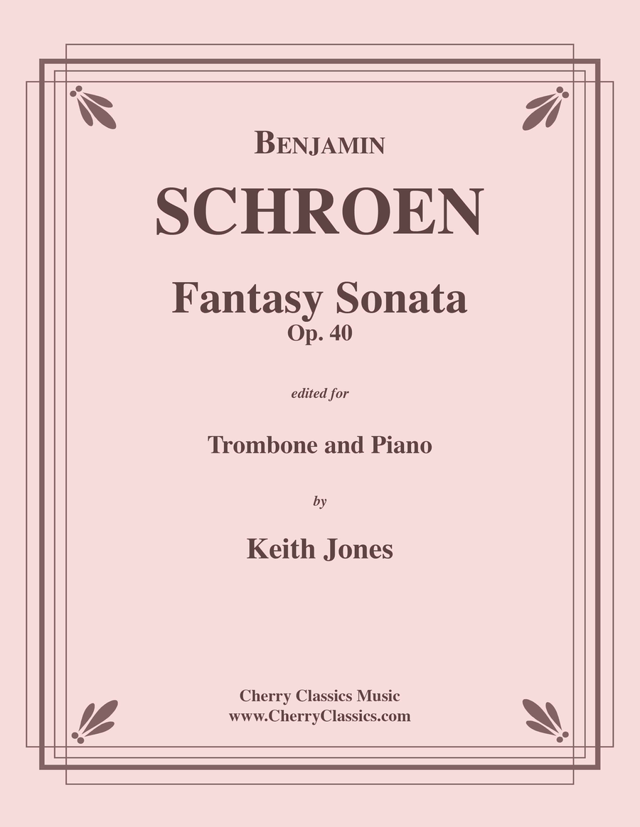 Fantasy Sonata, Op. 40 for Trombone and PIano Piano Accompaniment scores gallery preview page 1