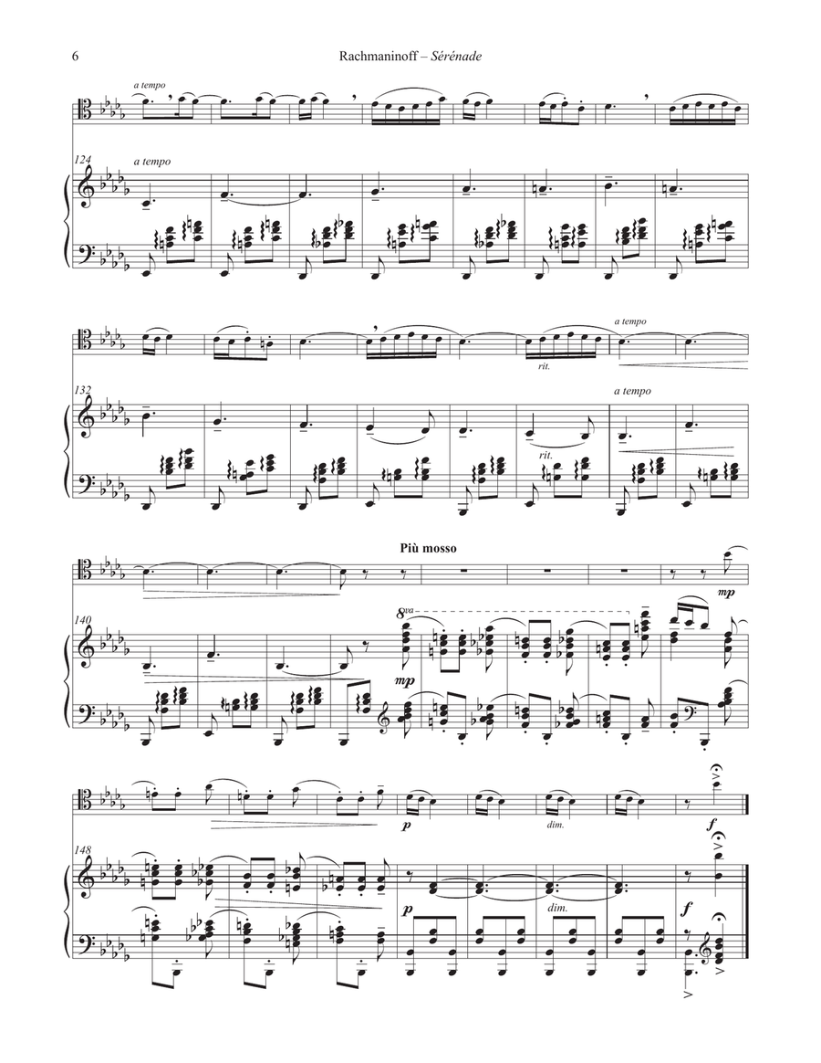 Serenade, Op. 3, No. 5 for Trombone and Piano Piano Accompaniment scores gallery preview page 4