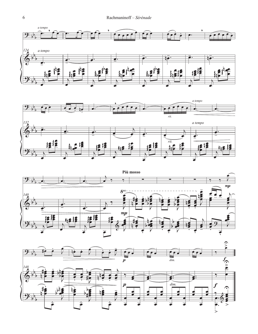 Serenade, Op. 3, No. 5 for Tuba or Bass Trombone and Piano Bass Trombone scores gallery preview page 4