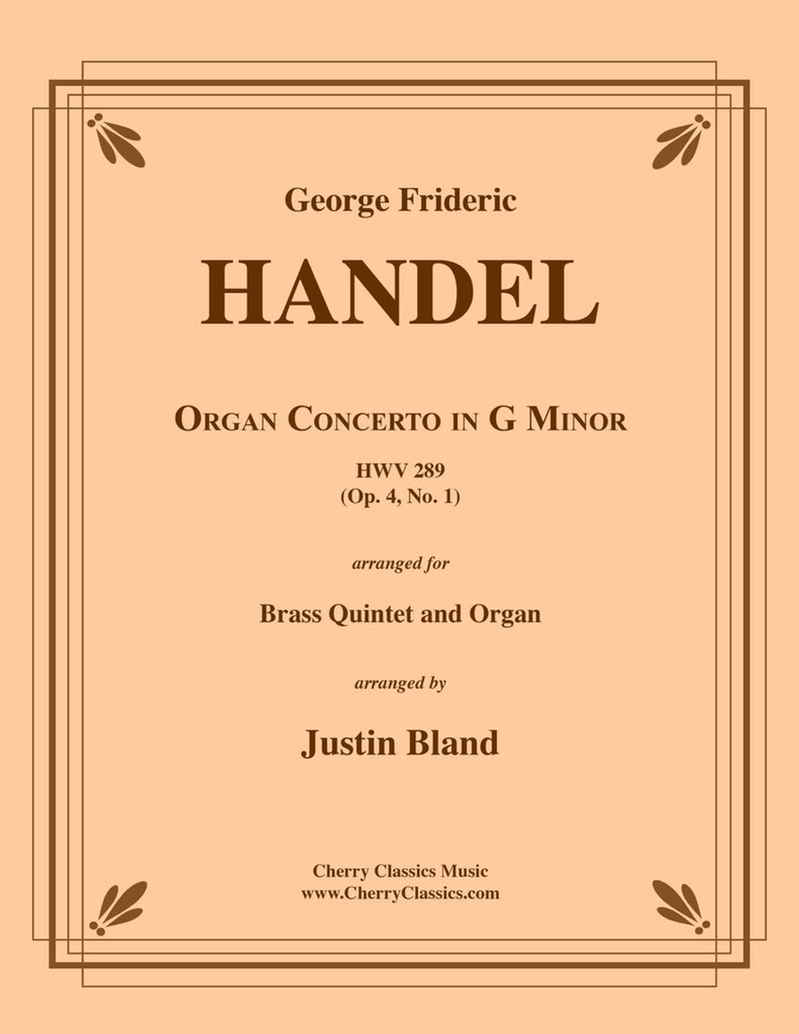 Concerto in G Minor for Brass Quintet and Organ Organ scores gallery preview page 1
