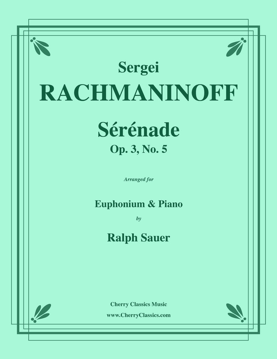 Serenade, Op. 3, No. 5 for Euphonium and Piano Euphonium scores gallery preview page 1