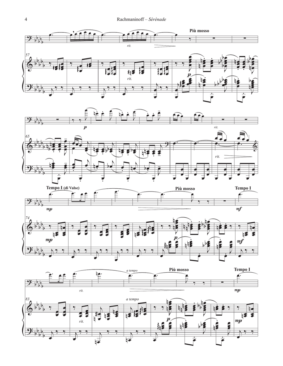 Serenade, Op. 3, No. 5 for Euphonium and Piano Euphonium scores gallery preview page 3