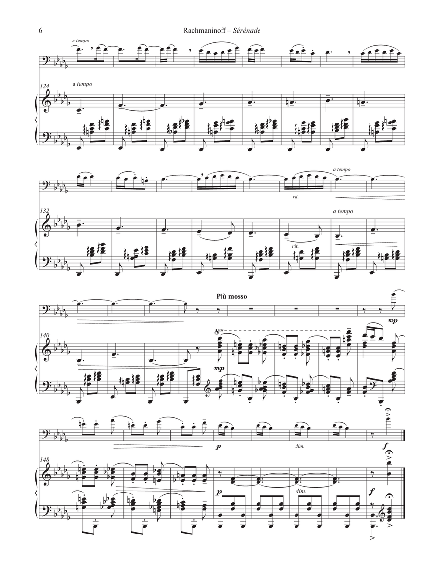 Serenade, Op. 3, No. 5 for Euphonium and Piano Euphonium scores gallery preview page 4