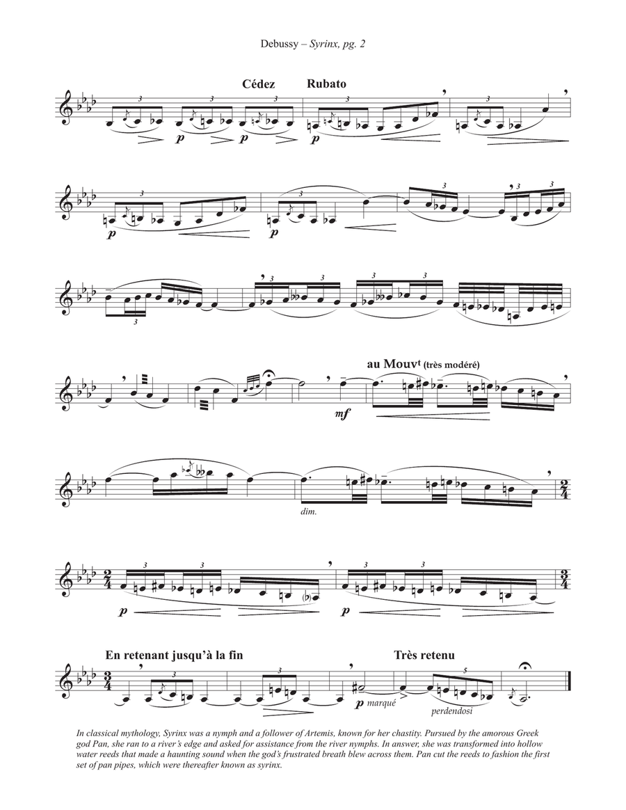 Syrinx for Unaccompanied Horn A Cappella scores gallery preview page 3