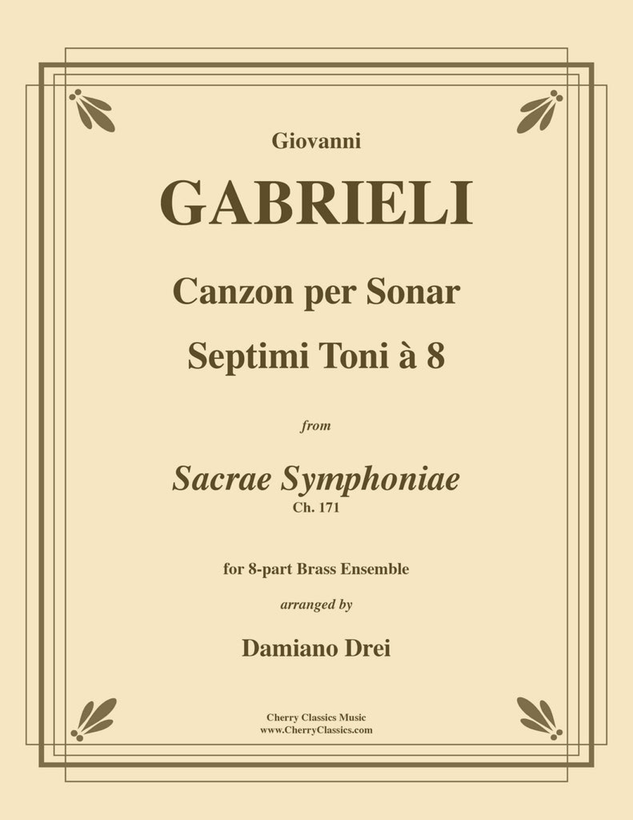Canzon per Sonar Septimi Toni a 8 for 8-part Brass Ensemble Score scores gallery preview page 1