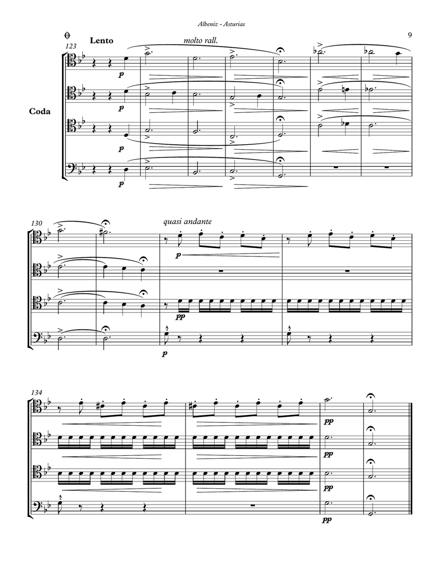 Asturias Leyenda for Trombone Quartet Trombone Quartet scores gallery preview page 4