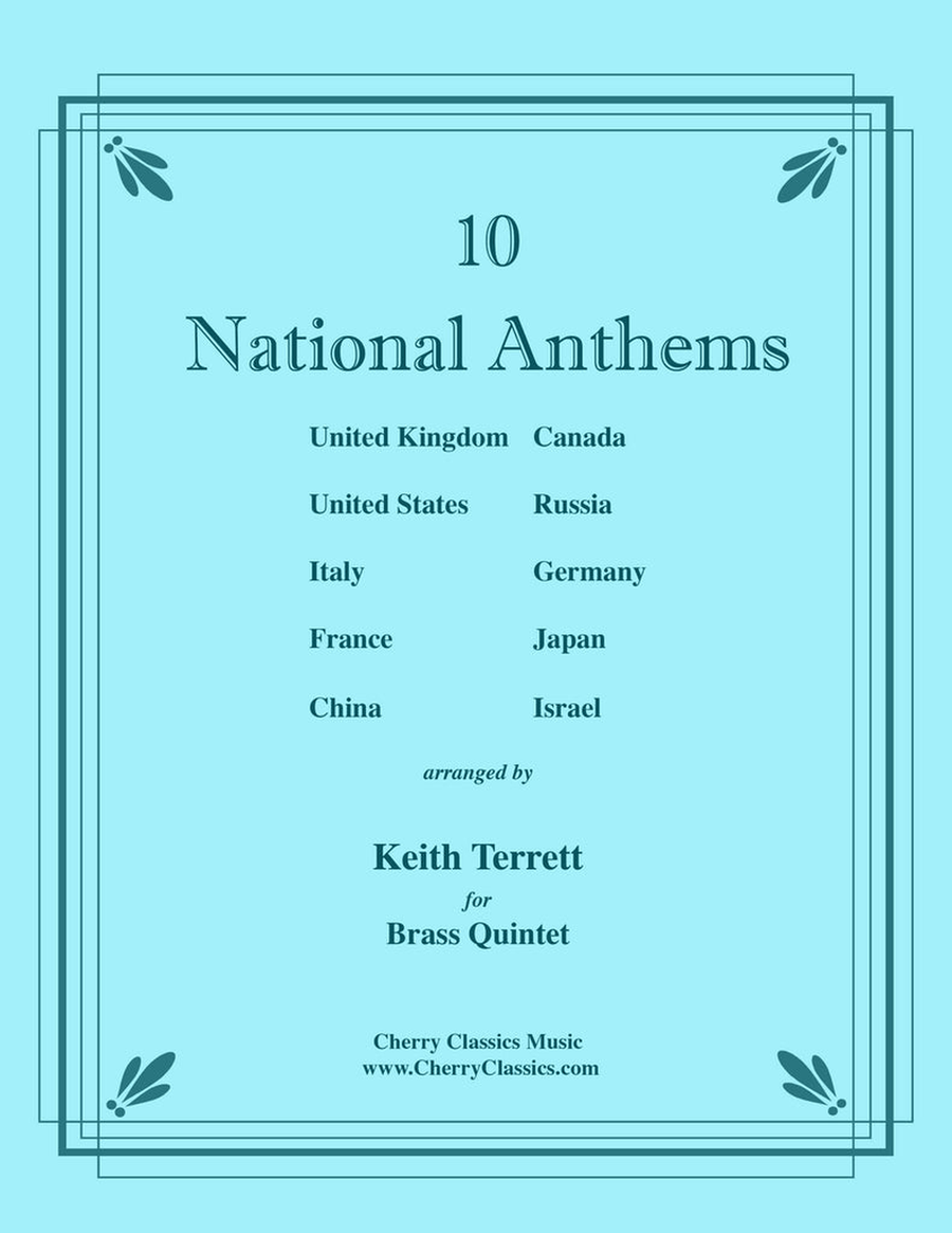 10 National Anthems arranged for Brass Quintet Brass Quintet scores gallery preview page 1