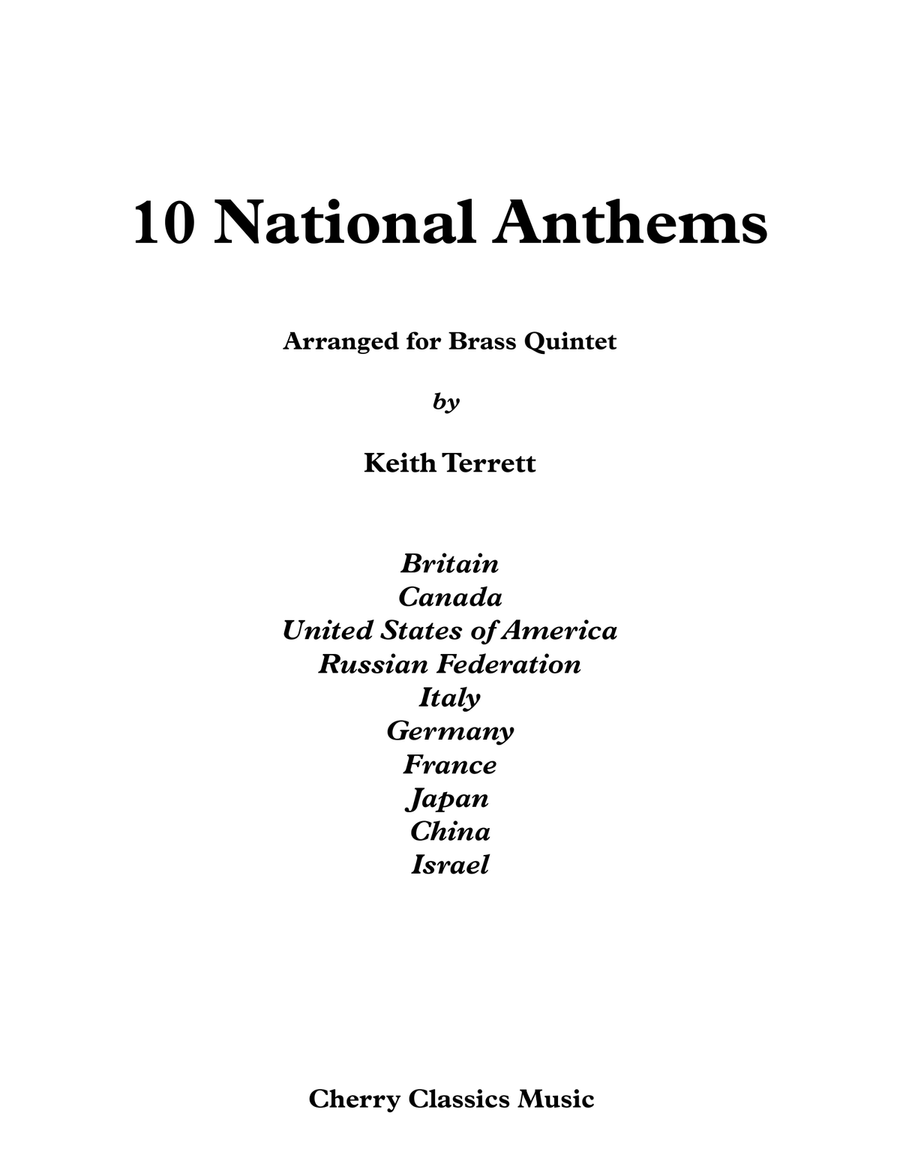 10 National Anthems arranged for Brass Quintet Brass Quintet scores gallery preview page 2
