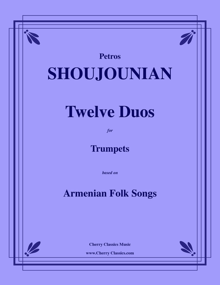 Twelve Duos for Trumpets based on Armenian Folk Songs Brass Duet scores gallery preview page 1