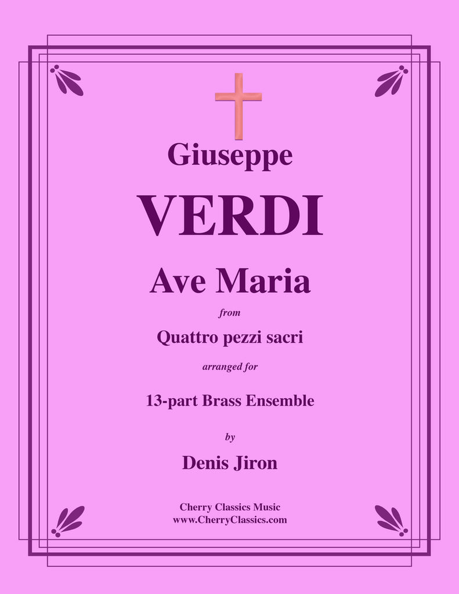 Ave Maria for 13-part Brass Ensemble Choir scores gallery preview page 1