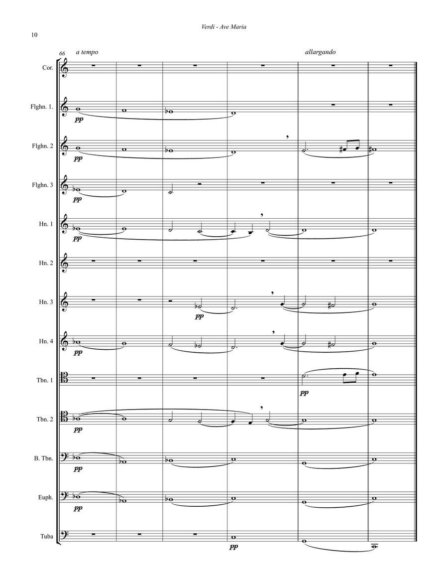 Ave Maria for 13-part Brass Ensemble Choir scores gallery preview page 4