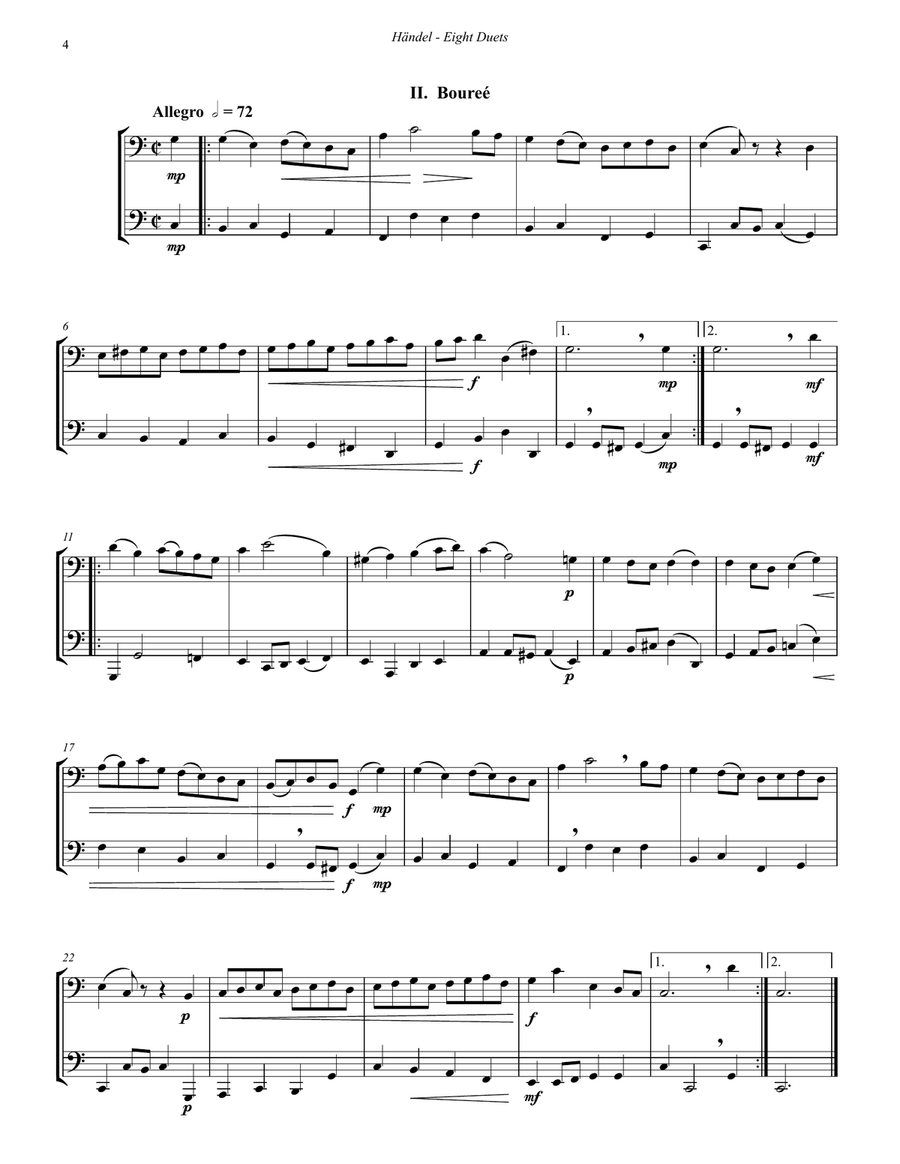Eight Duets for Euphonium and Tuba or Two Tubas Brass Duet scores gallery preview page 4