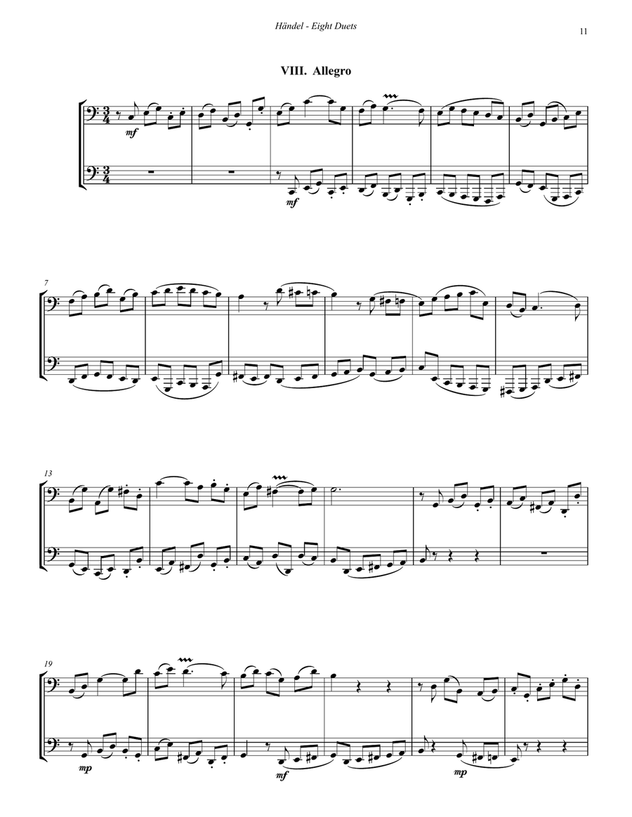 Eight Duets for Euphonium and Tuba or Two Tubas Brass Duet scores gallery preview page 6