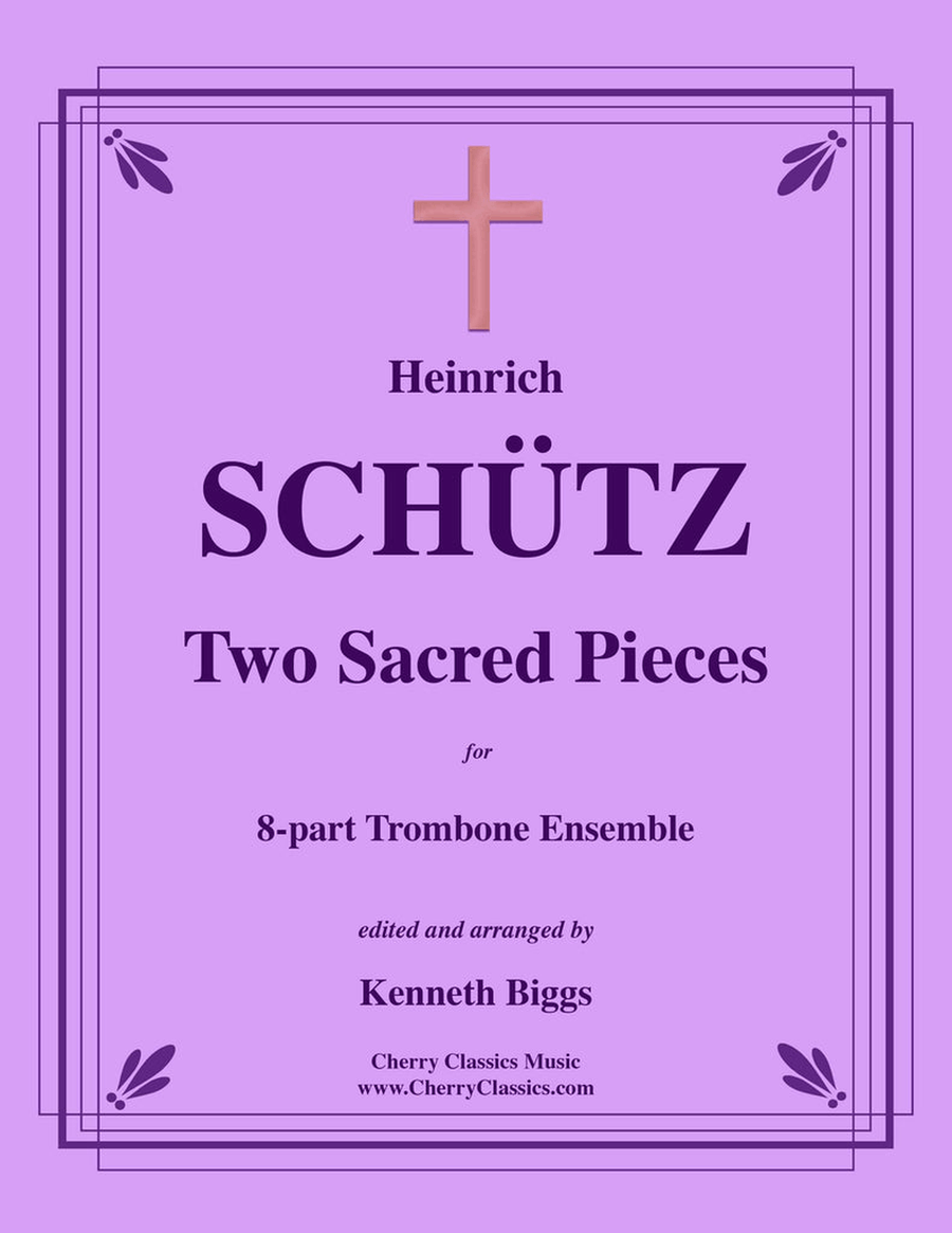 Two Sacred Pieces for 8-part Trombone Ensemble Trombone scores gallery preview page 1