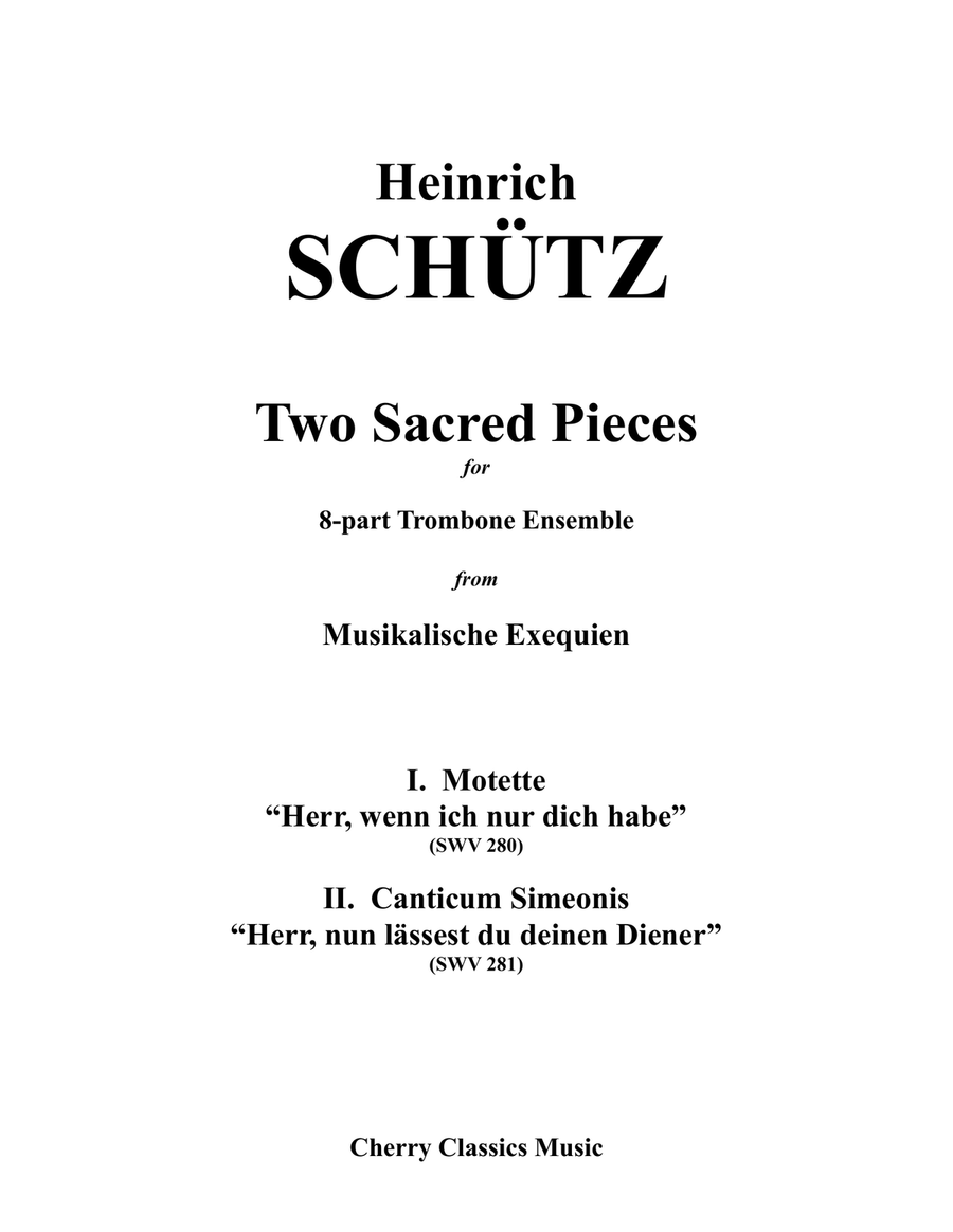 Two Sacred Pieces for 8-part Trombone Ensemble Trombone scores gallery preview page 2