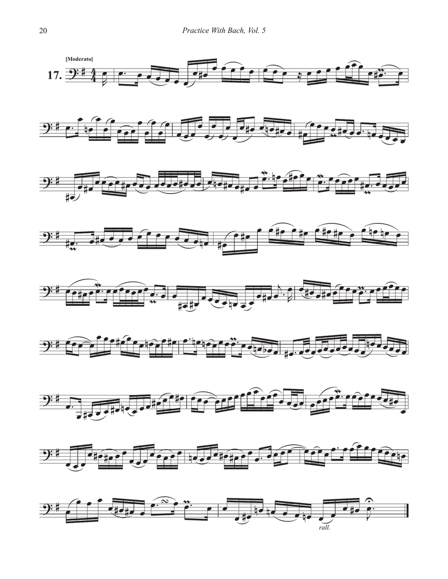 Practice With Bach for the Bass Trombone Volume 5 by Ralph Sauer Trombone - Sheet Music page 5