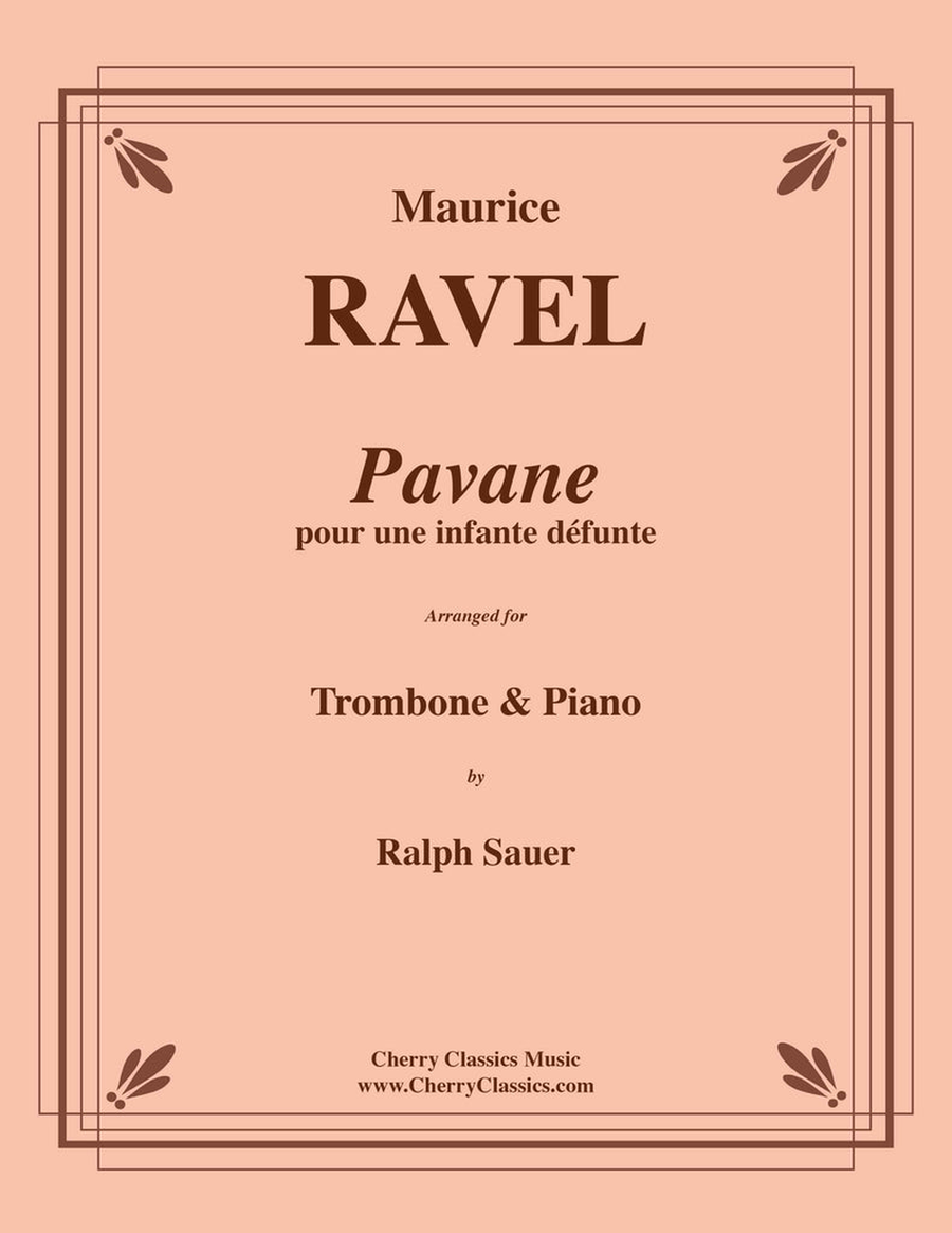 Pavane pour une infante défunte for Trombone and Piano Piano Accompaniment scores gallery preview page 1