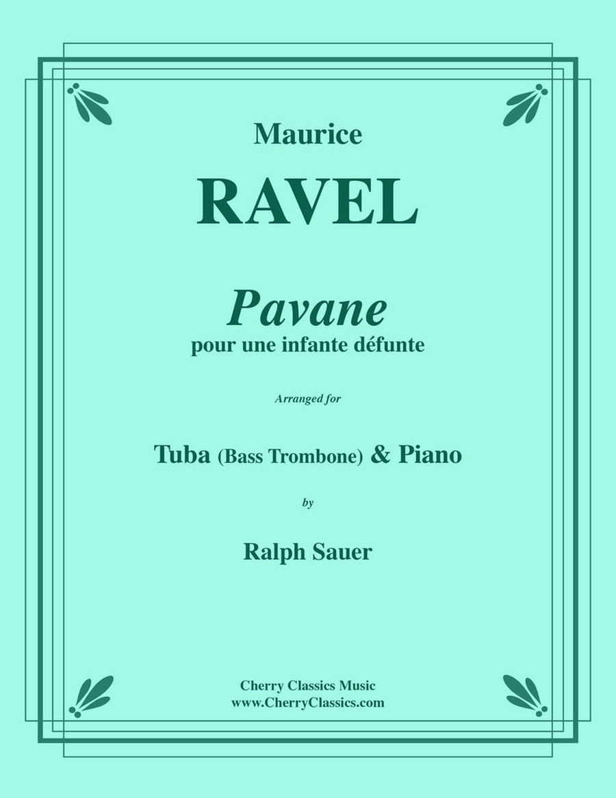 Pavane pour une infante défunte for Tuba or Bass Trombone and Piano Bass Trombone scores gallery preview page 1