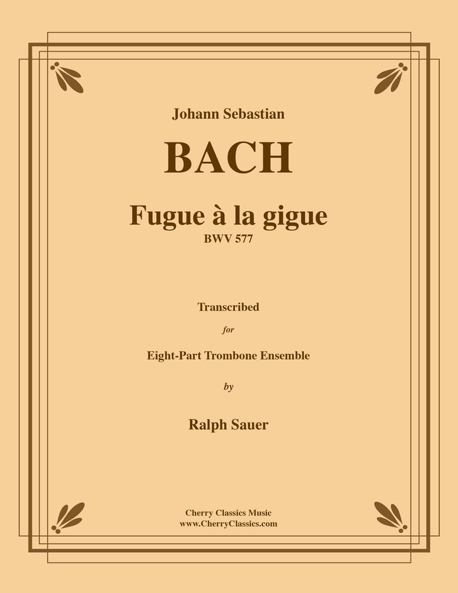 Fugue a la Gigue for 8-part Trombone Ensemble Trombone scores gallery preview page 1