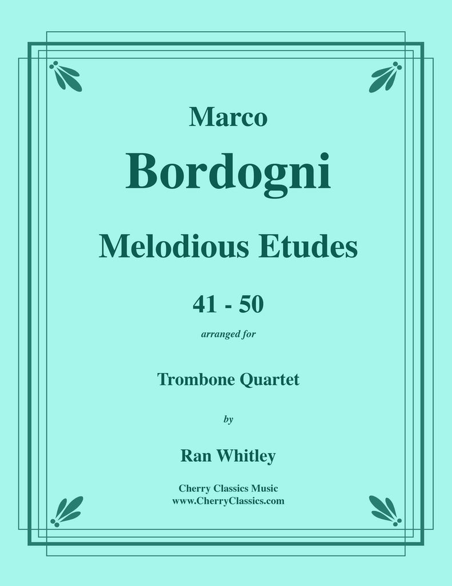 Melodious Etudes 41-50 for Trombone Quartet Trombone Quartet scores gallery preview page 1