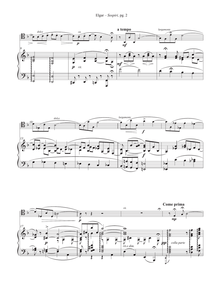 Sospiri for Trombone and Piano Piano Accompaniment scores gallery preview page 3