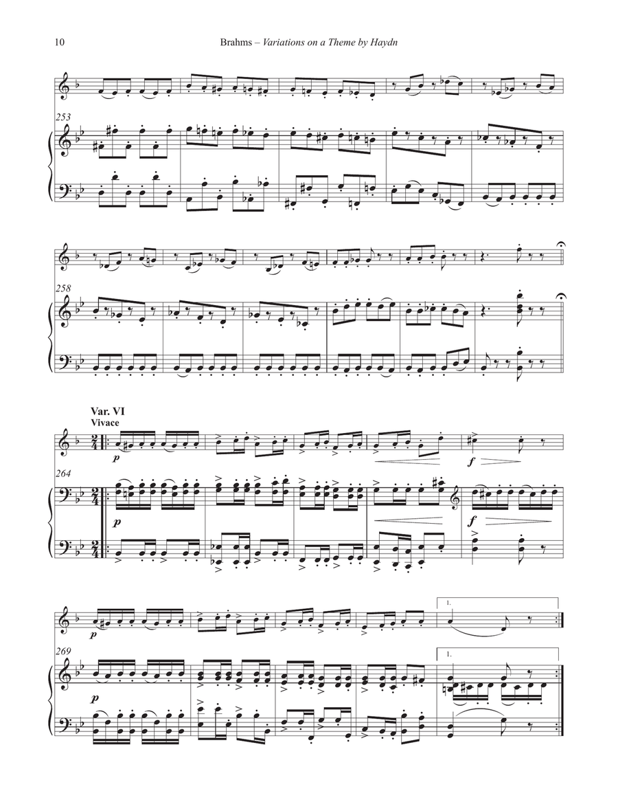 Variations on a Theme by Haydn for Horn and Piano Horn scores gallery preview page 5