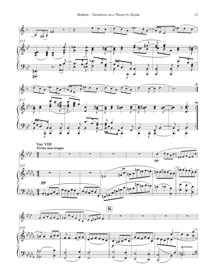 Variations on a Theme by Haydn for Horn and Piano Horn scores gallery preview page 6