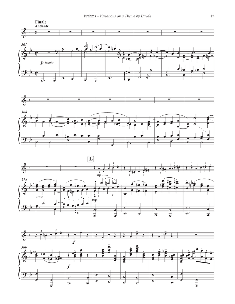 Variations on a Theme by Haydn for Horn and Piano Horn scores gallery preview page 7