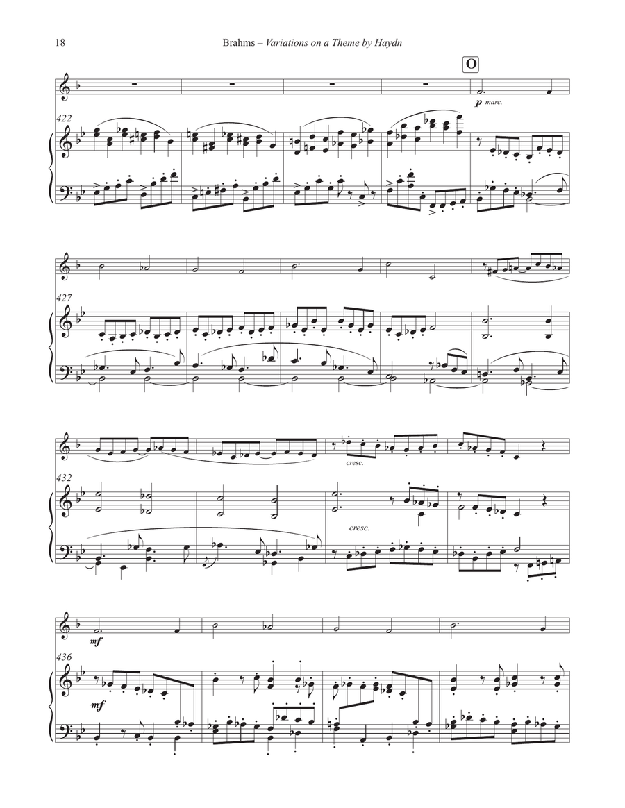 Variations on a Theme by Haydn for Horn and Piano Horn scores gallery preview page 8