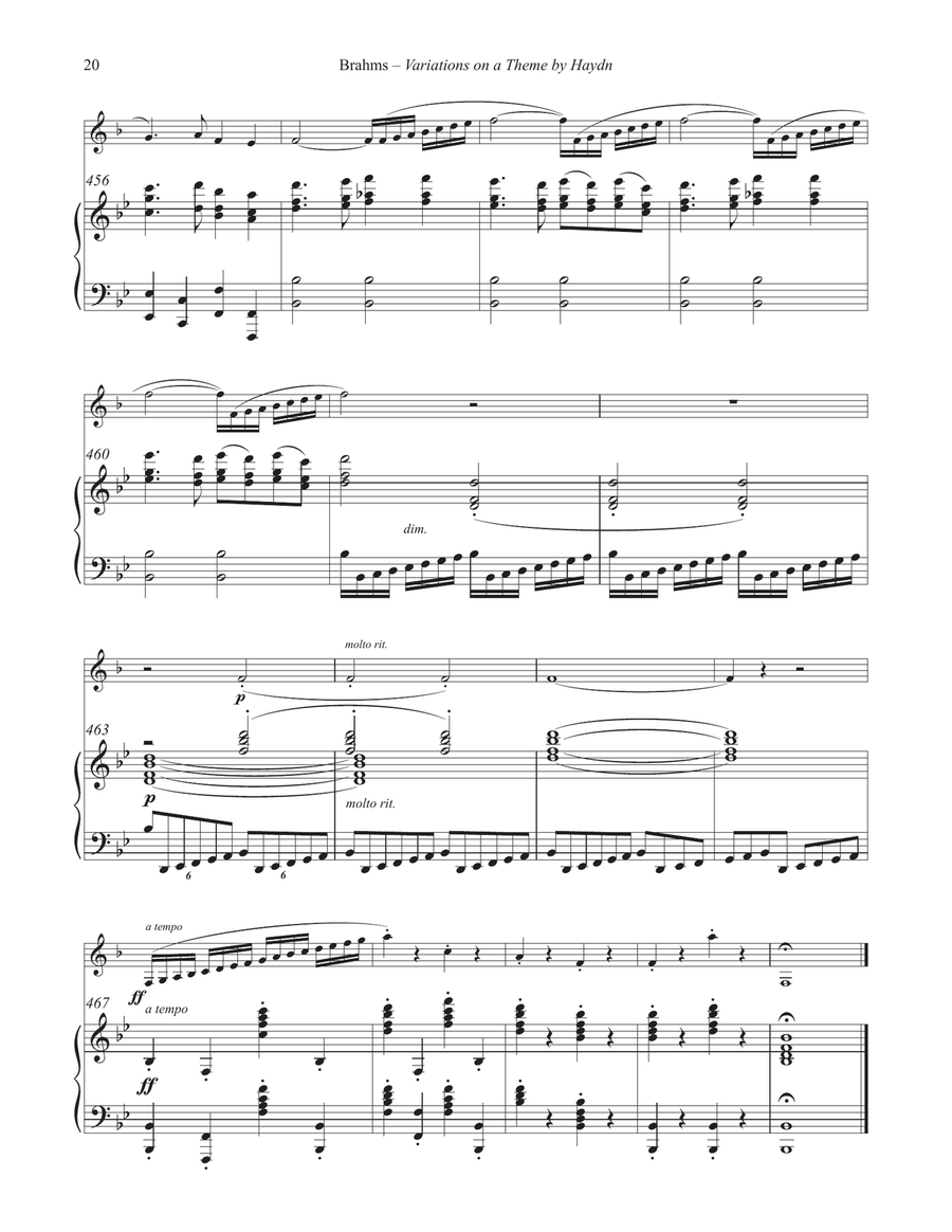 Variations on a Theme by Haydn for Horn and Piano Horn scores gallery preview page 9