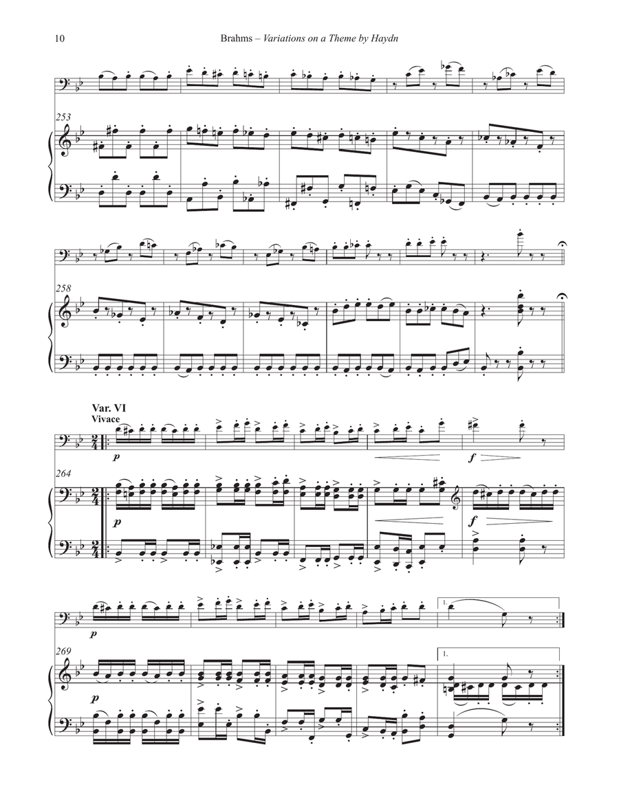 Variations on a Theme by Haydn for Euphonium and Piano Euphonium scores gallery preview page 5