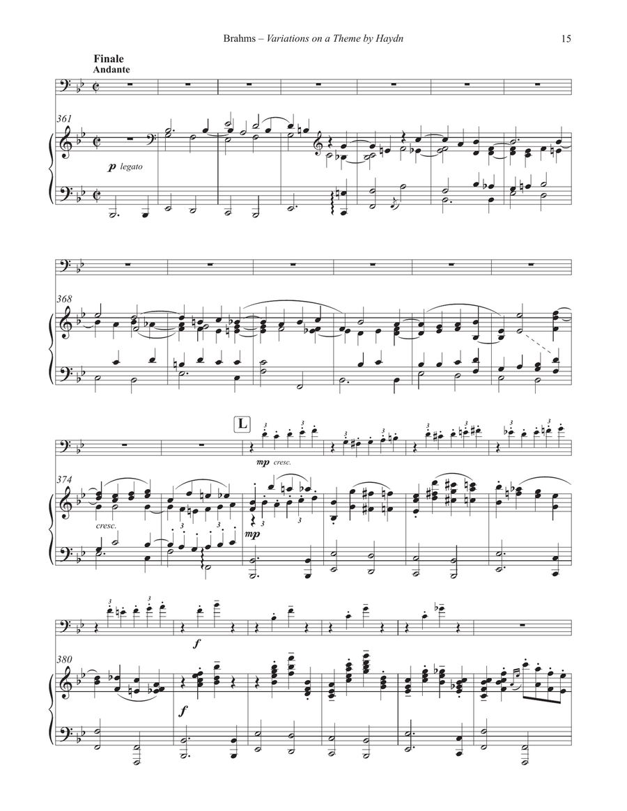 Variations on a Theme by Haydn for Euphonium and Piano Euphonium scores gallery preview page 7