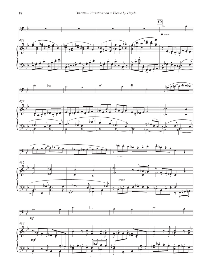 Variations on a Theme by Haydn for Euphonium and Piano Euphonium scores gallery preview page 8