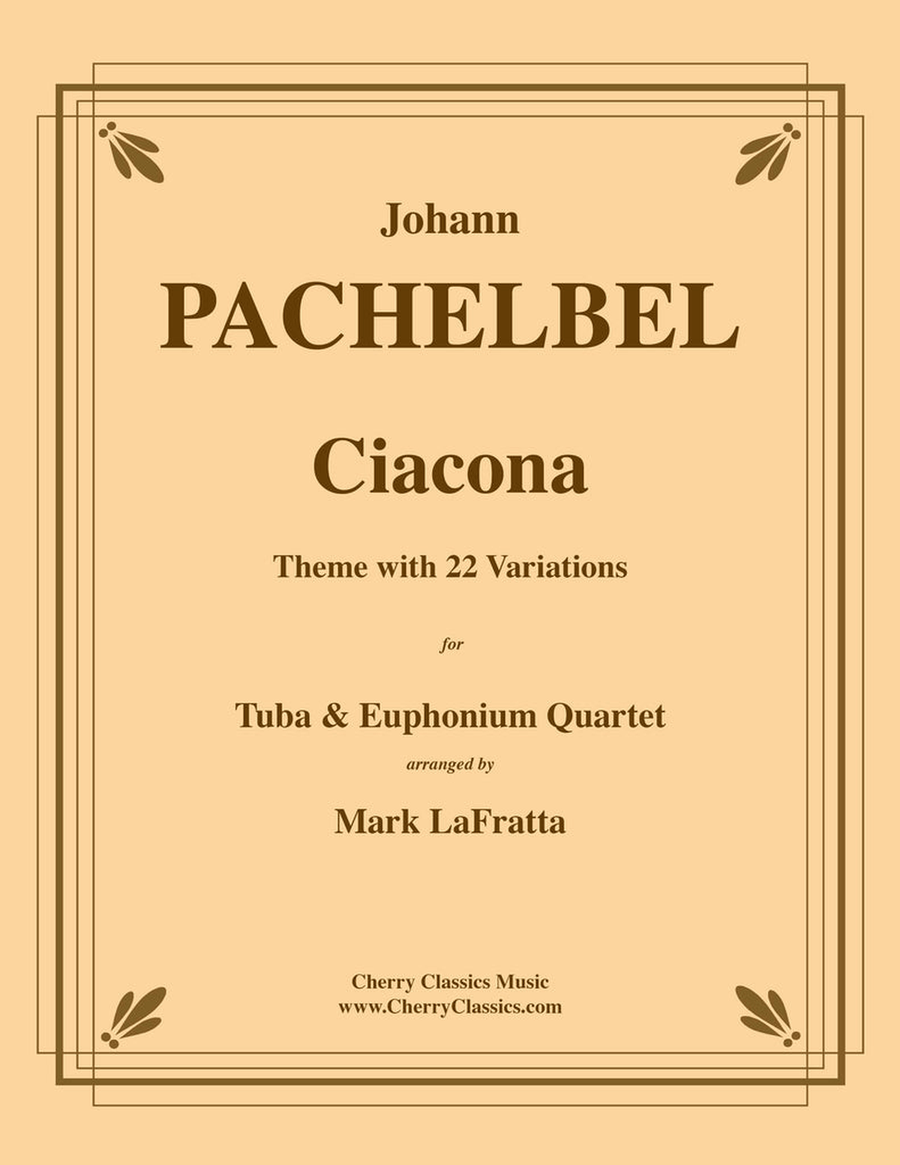 Ciacona - Theme & 22 Variations for Tuba Quartet Tuba Quartet scores gallery preview page 1