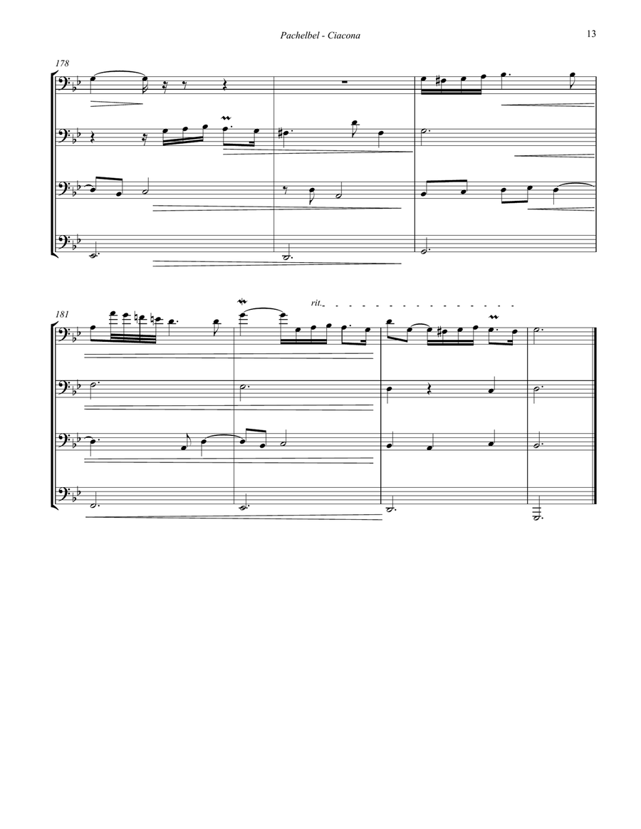 Ciacona - Theme & 22 Variations for Tuba Quartet Tuba Quartet scores gallery preview page 6