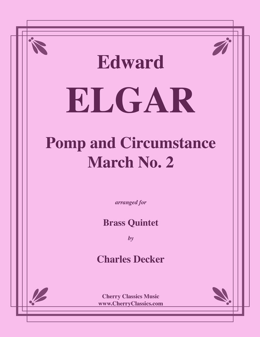 Pomp and Circumstance March No. 2 for Brass Quintet Brass Quintet scores gallery preview page 1