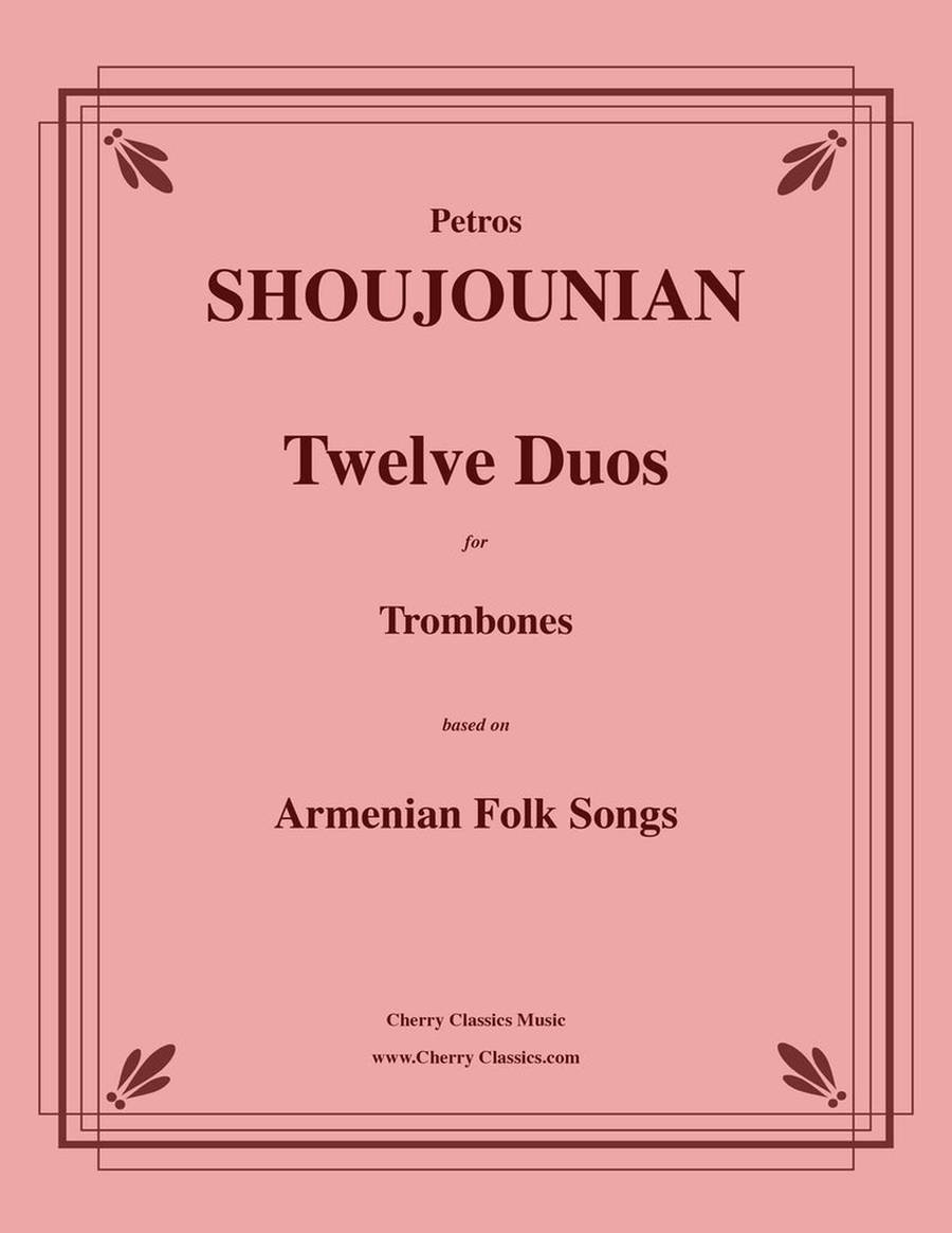 Twelve Duos for Trombones based on Armenian Folk Songs Brass Duet scores gallery preview page 1