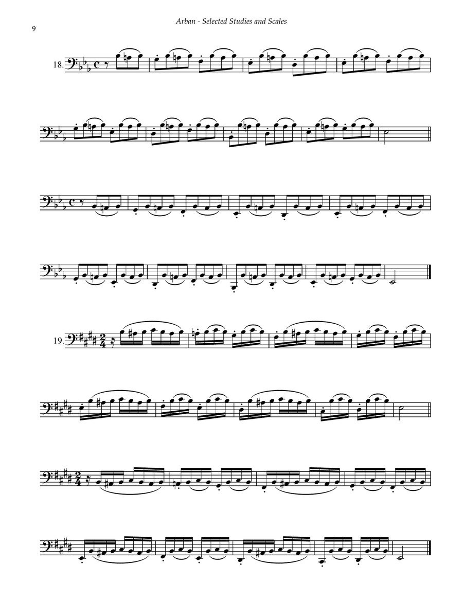 Selected Studies and Scales for Bass Trombone or Tuba Trombone scores gallery preview page 5