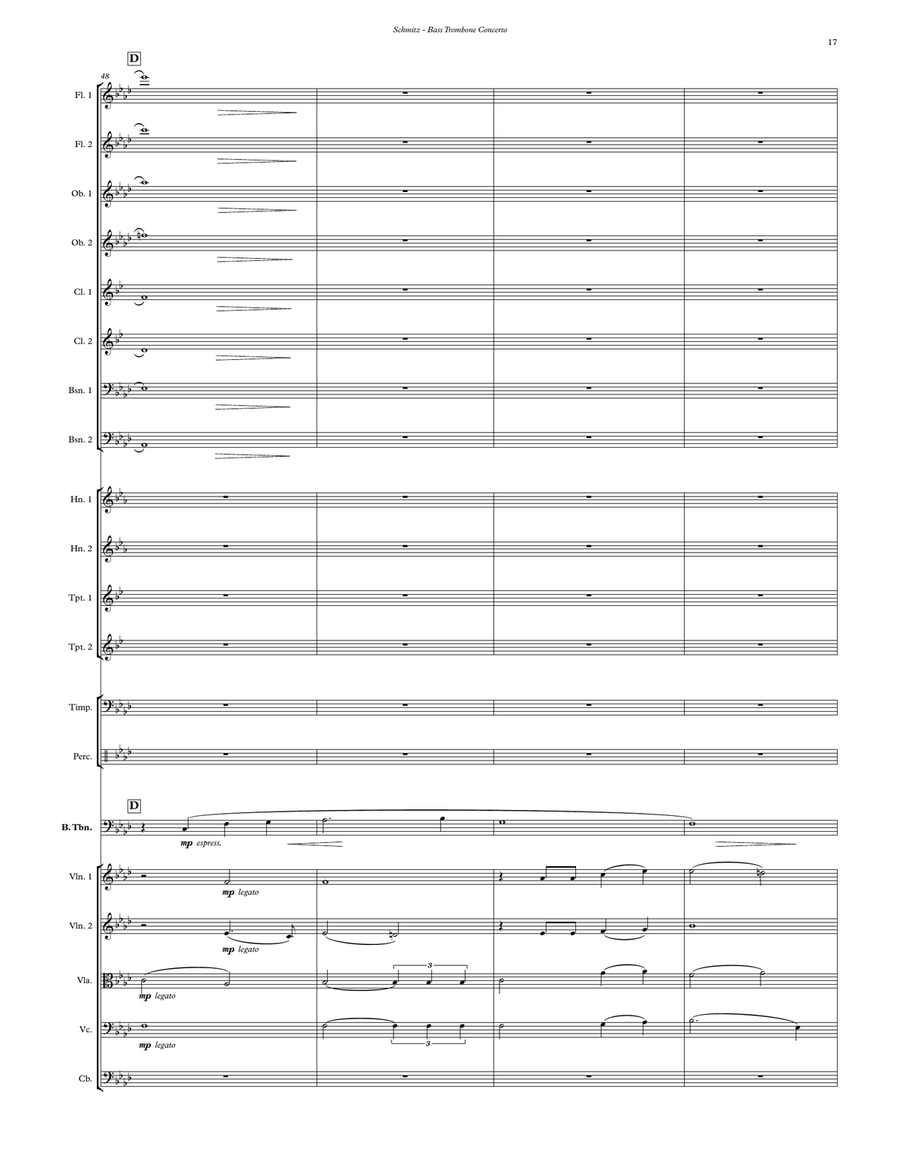 Bass Trombone Concerto (with Orchestra) Orchestra scores gallery preview page 5