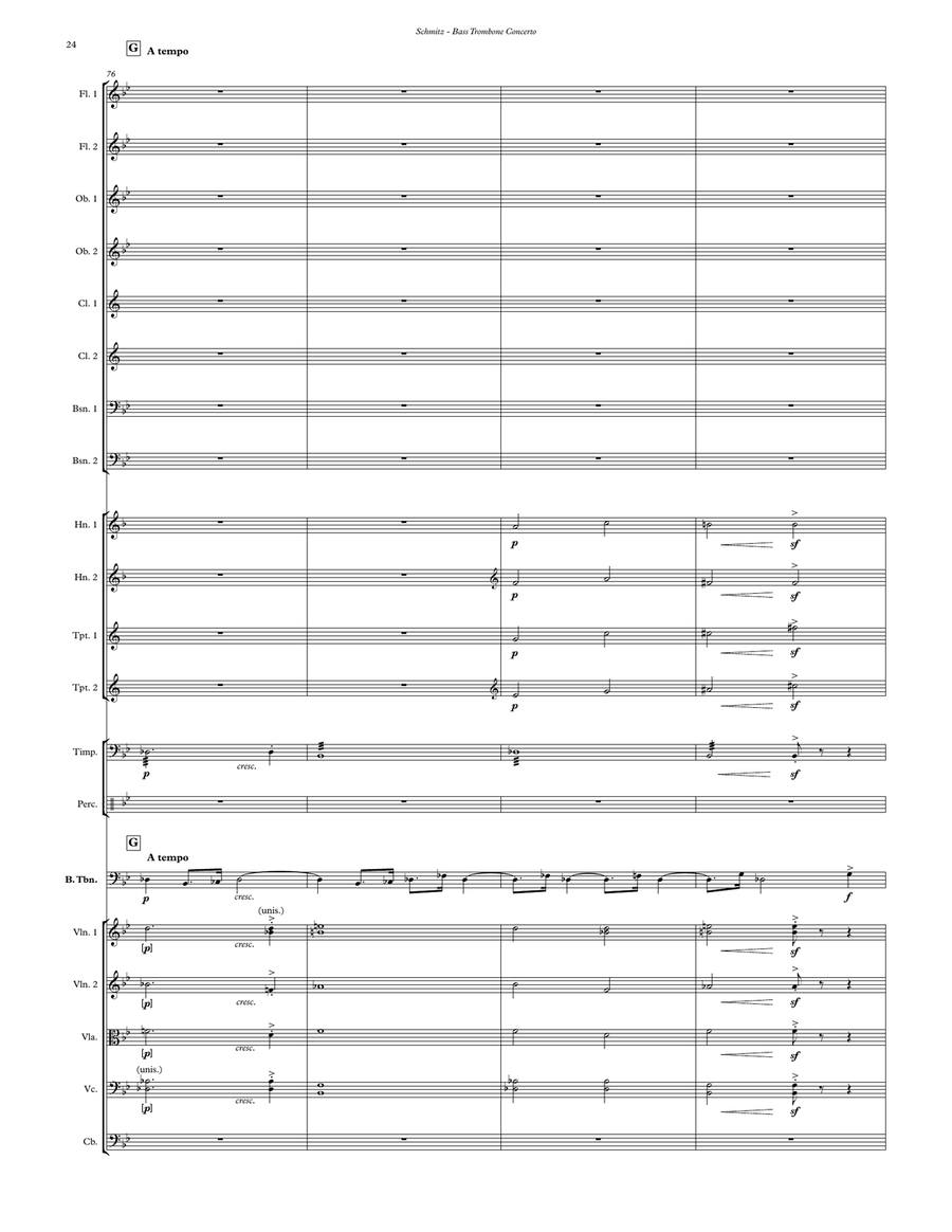 Bass Trombone Concerto (with Orchestra) Orchestra scores gallery preview page 6