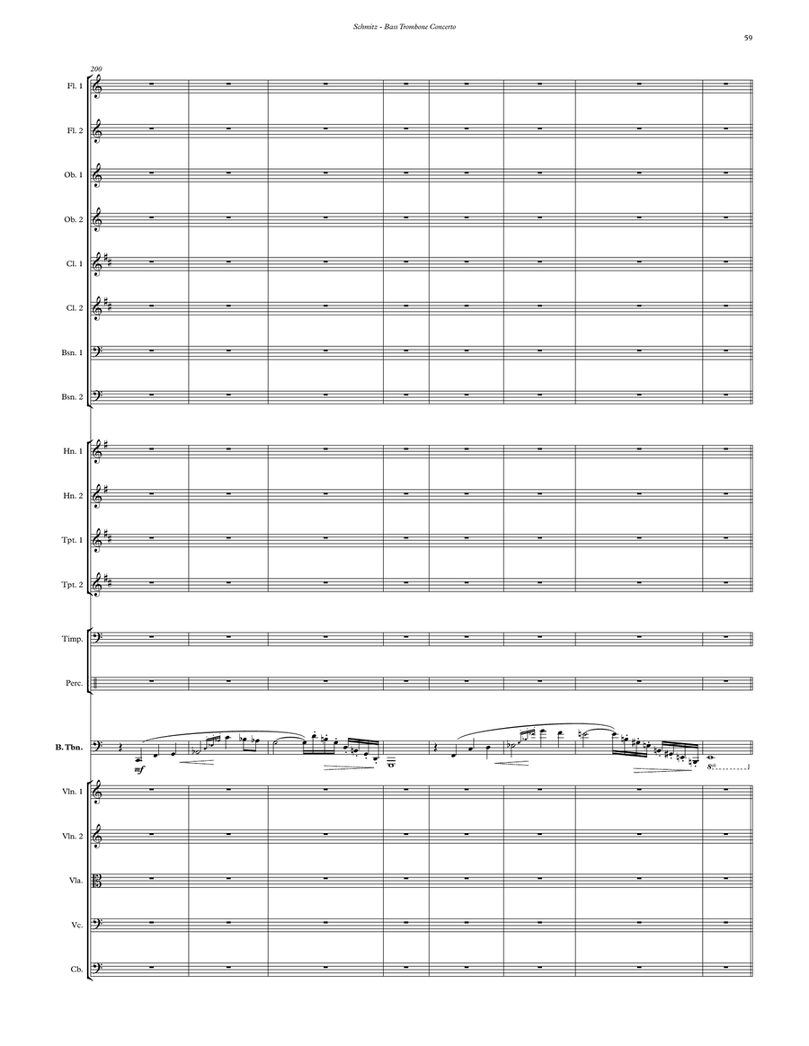 Bass Trombone Concerto (with Orchestra) Orchestra scores gallery preview page 9