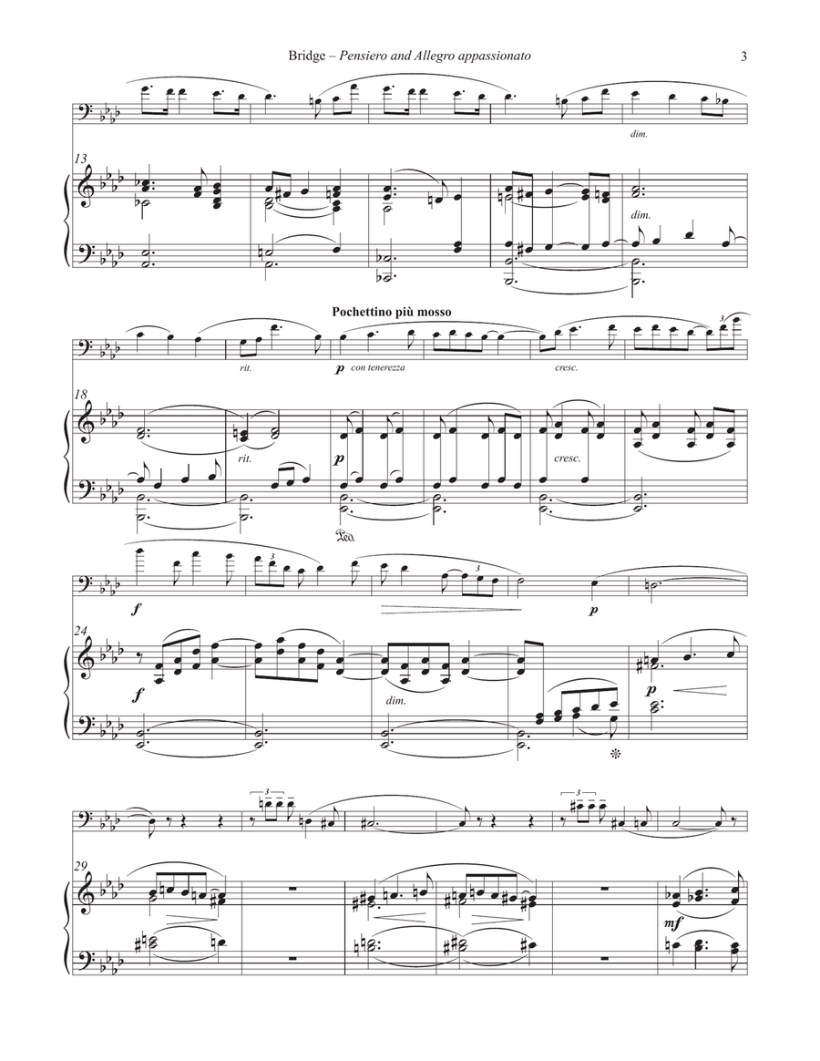 Pensiero and Allegro Appassionato for Euphonium and Piano Euphonium scores gallery preview page 3