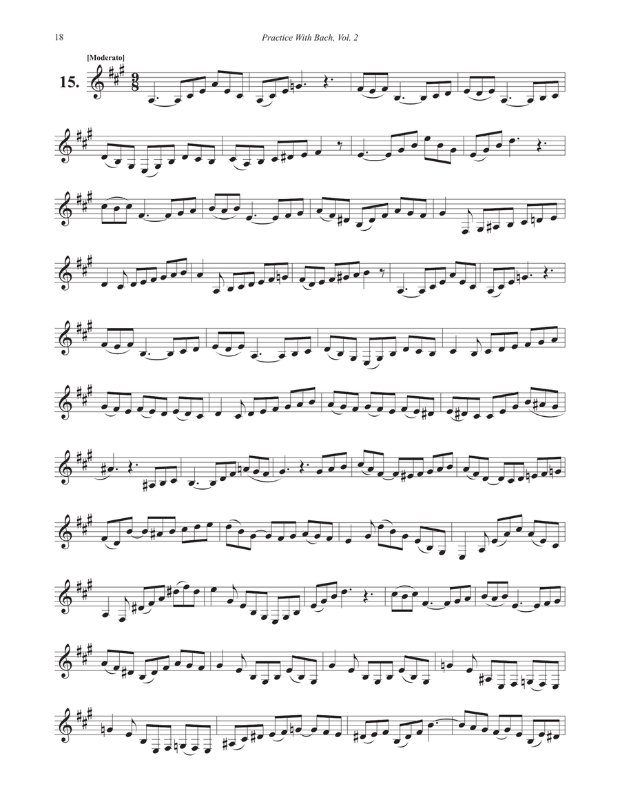 Practice With Bach for the Horn, Volume 2 A Cappella scores gallery preview page 4