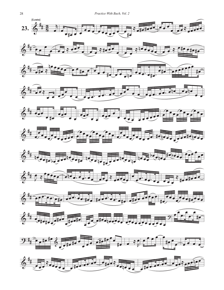 Practice With Bach for the Horn, Volume 2 A Cappella scores gallery preview page 5