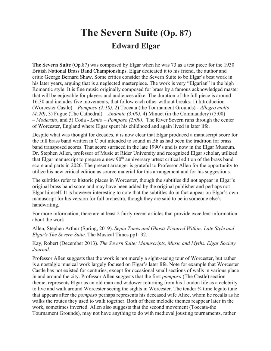The Severn Suite for Brass Quintet Brass Quintet scores gallery preview page 2