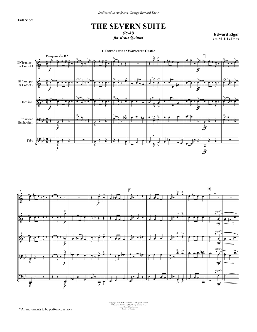 The Severn Suite for Brass Quintet Brass Quintet scores gallery preview page 4