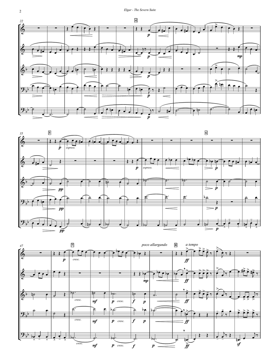 The Severn Suite for Brass Quintet Brass Quintet scores gallery preview page 5