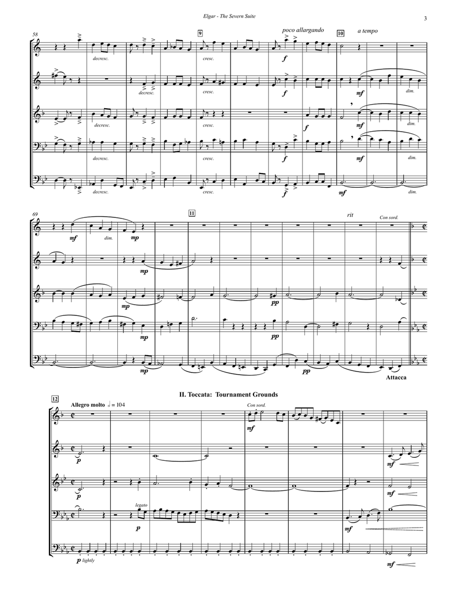 The Severn Suite for Brass Quintet Brass Quintet scores gallery preview page 6